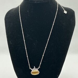 Kendra Scott Disney Elsa Crown Necklace NWT Yellow Crystal